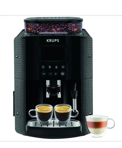 KRUPS Essential, Machine à café à grain, 3 boissons, Ecran LCD