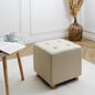 HOME DECO FACTORY POUF CARRE EN LIN HYPOLITE BEIGE