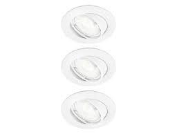 INVENTIV 3 spots encastrables Paulmann LED intégrée 3000K IP20 3x580lm rond orientable blanc dépoli Paulmann