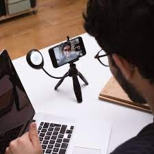 SWIPE Vlogger tripod avec trépied de table et anneau lumineux