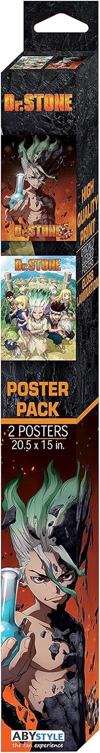 ABYSTYLE - DR STONE - Set 2 Chibi Posters - Groupe & Artwork (52x38cm)