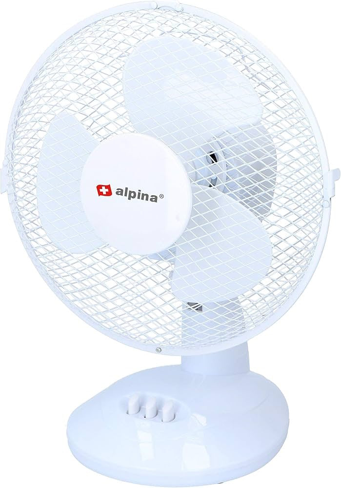 ALPINA Ventilateur De Table 3 Vitesses Blanc