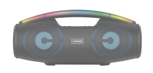 Blaupunkt - Enceinte Bluetooth 5.0 Portable 50W Noire Eclairage LED Radio FM Carte SD - Micro Filaire