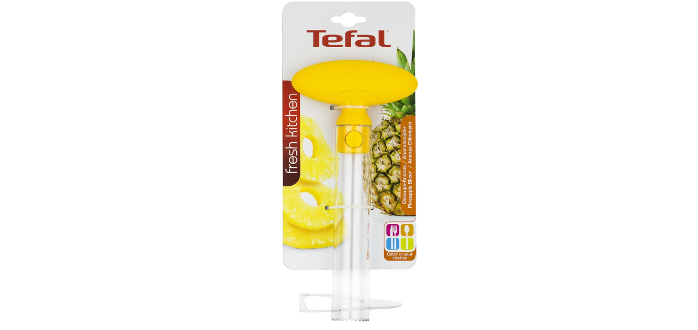 Tefal K2080714 D2coupe Ananas en plastique Jaune 28,9 x 11,2 x 6 cm