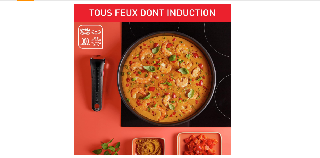 Tefal Ingenio Batterie cuisine 20 pcs, Poêles, Casseroles, Wok, Sauteuse, Couvercles, Poignées amovibles, Induction, Acier inoxydable, Compatible lave-vaisselle, Garantie 5 ans, Emotion L897SJ04