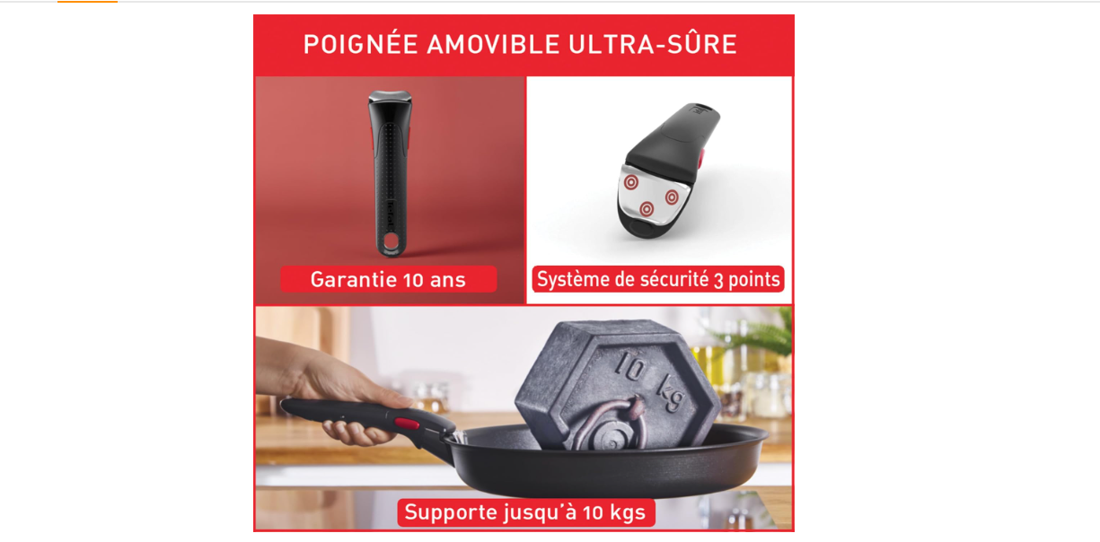 Tefal Ingenio Batterie cuisine 20 pcs, Poêles, Casseroles, Wok, Sauteuse, Couvercles, Poignées amovibles, Induction, Acier inoxydable, Compatible lave-vaisselle, Garantie 5 ans, Emotion L897SJ04